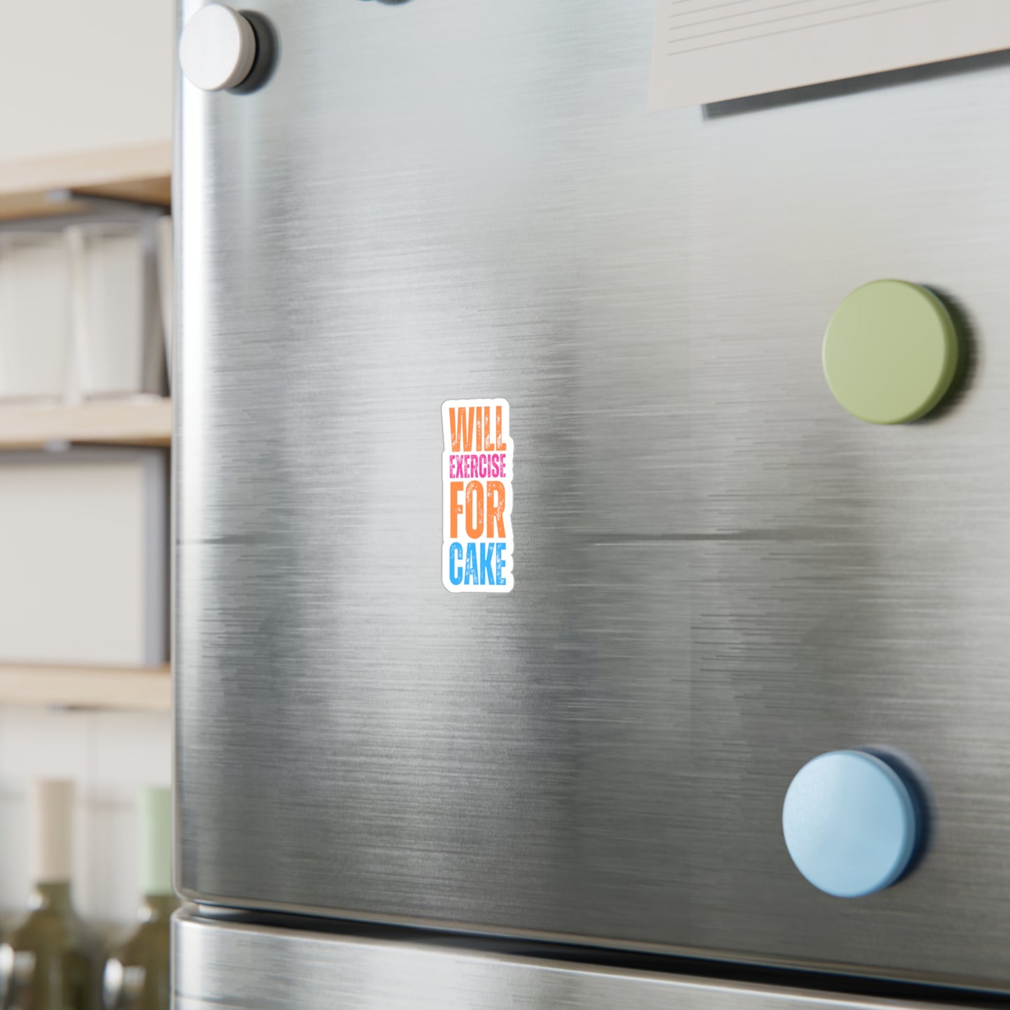 Will Exercise For Cake Sticker